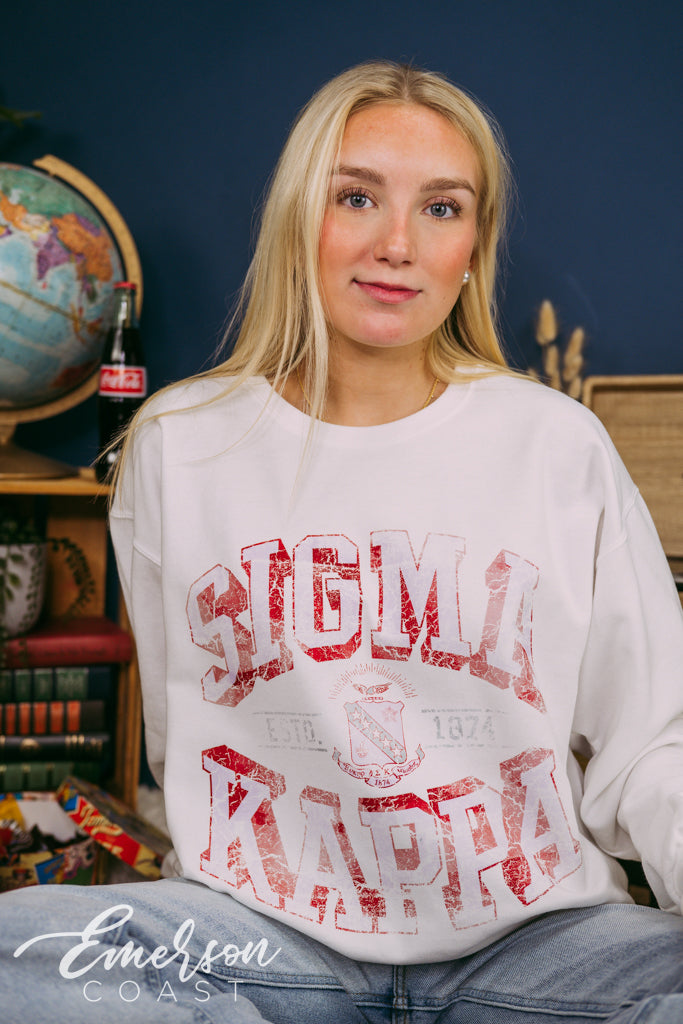 Sigma Kappa Vintage Crest Crewneck