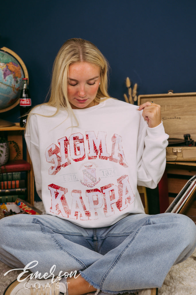 Sigma Kappa Vintage Crest Crewneck