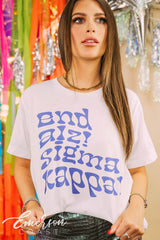 Sigma Kappa End Alz Wavy Tee