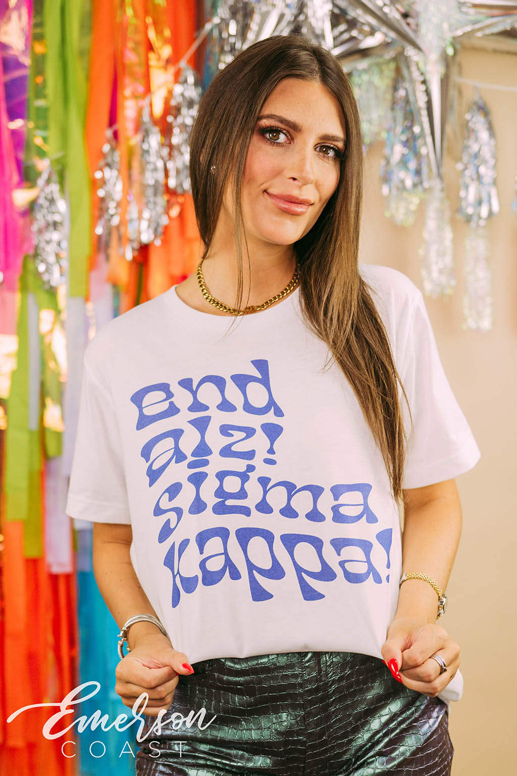 Sigma Kappa End Alz Wavy Tee