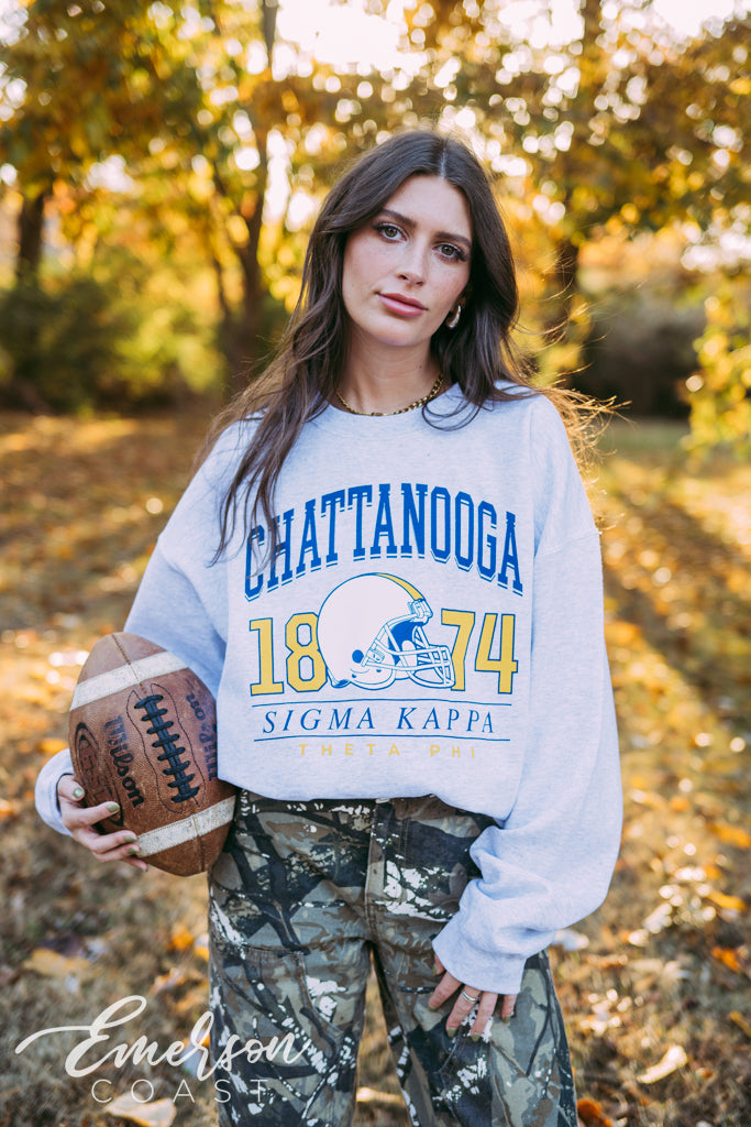 Sigma Kappa Football Helmet Crewneck