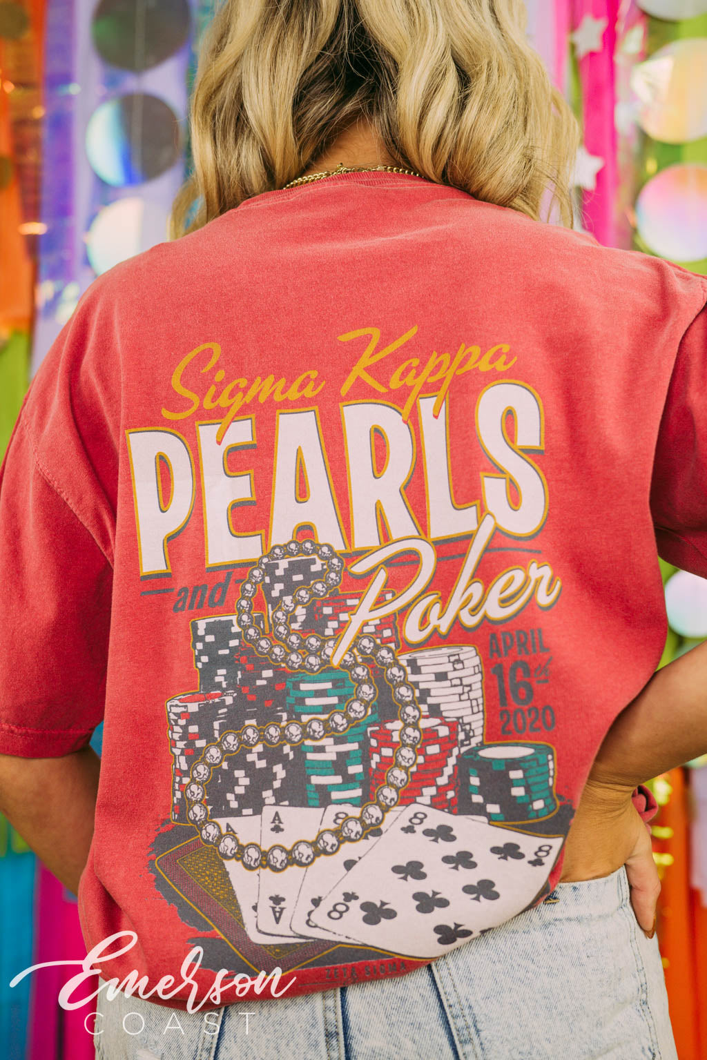 Sigma Kappa Pearls and Poker Tshirt
