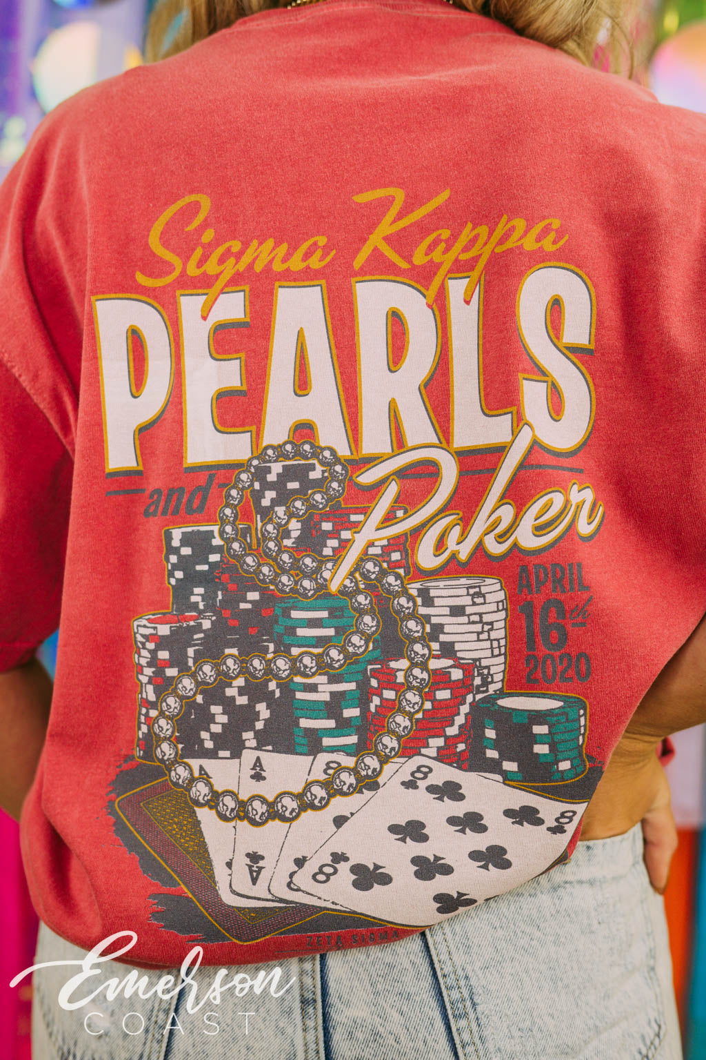 Sigma Kappa Pearls and Poker Tshirt