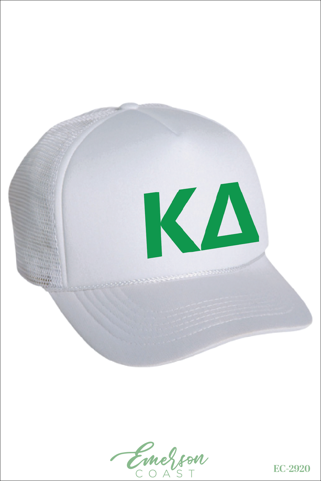 Kappa Delta White Bid Day Trucker Hat