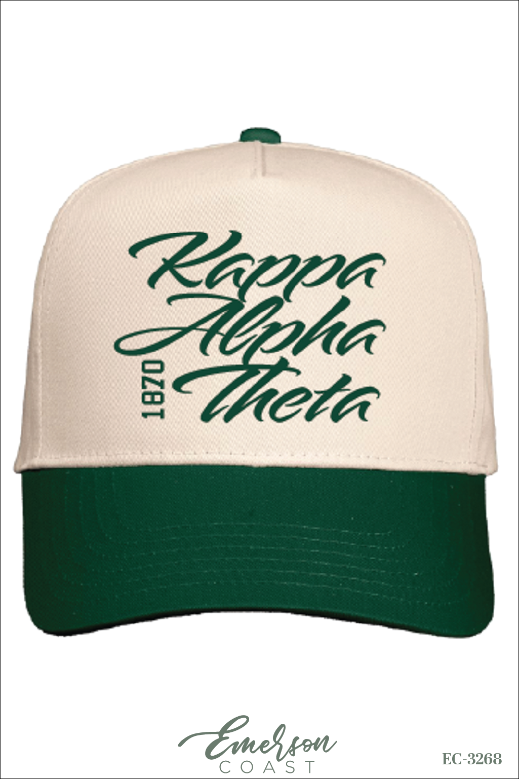 Kappa Alpha Theta Dark Green Script Work Week Hat