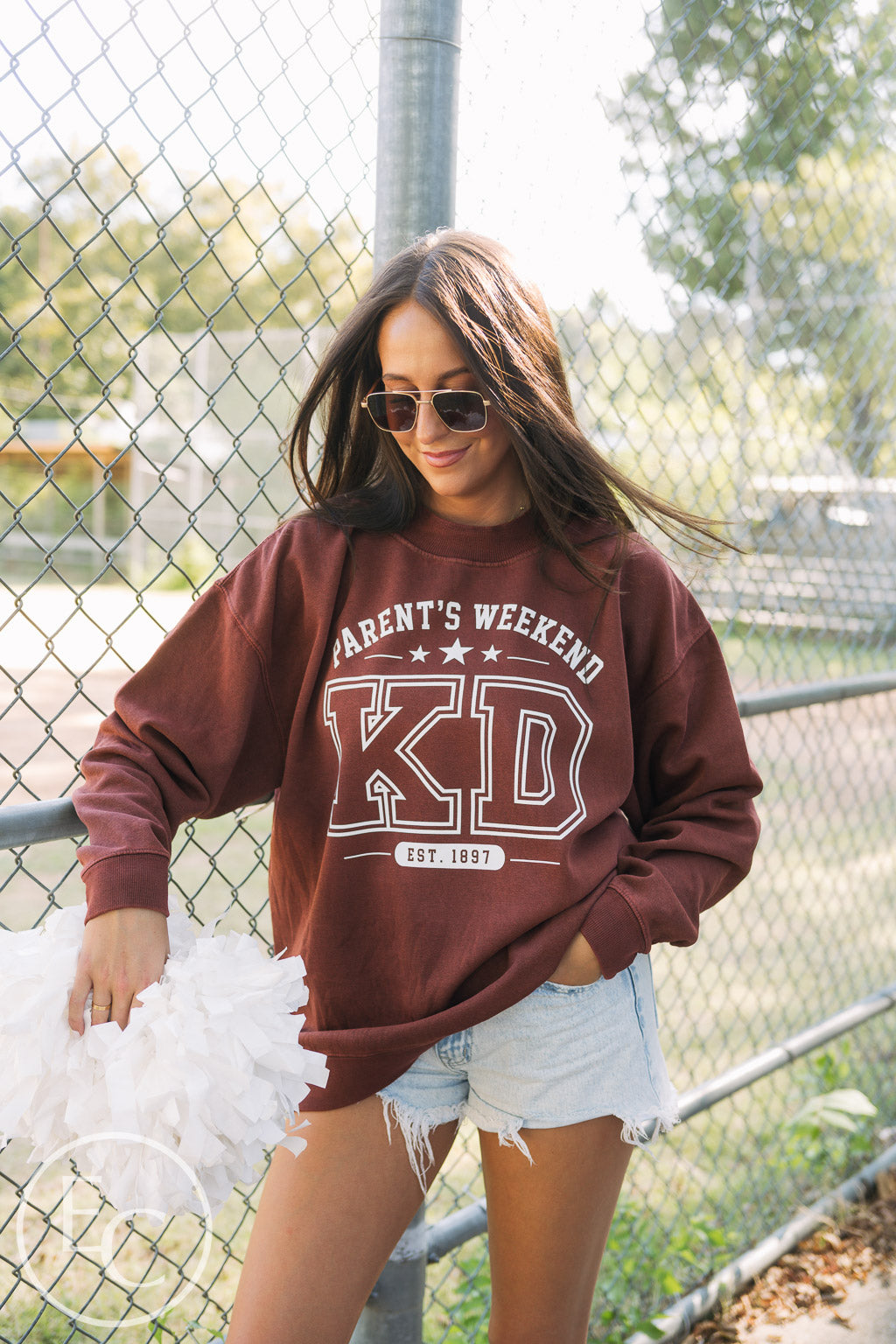 Kappa Delta Parents Weekend Dark Maroon Mockneck