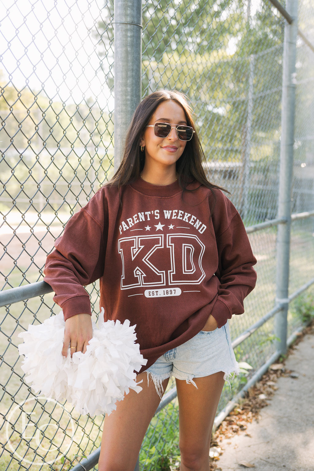 Kappa Delta Parents Weekend Dark Maroon Mockneck