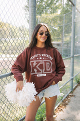Kappa Delta Parents Weekend Dark Maroon Mockneck