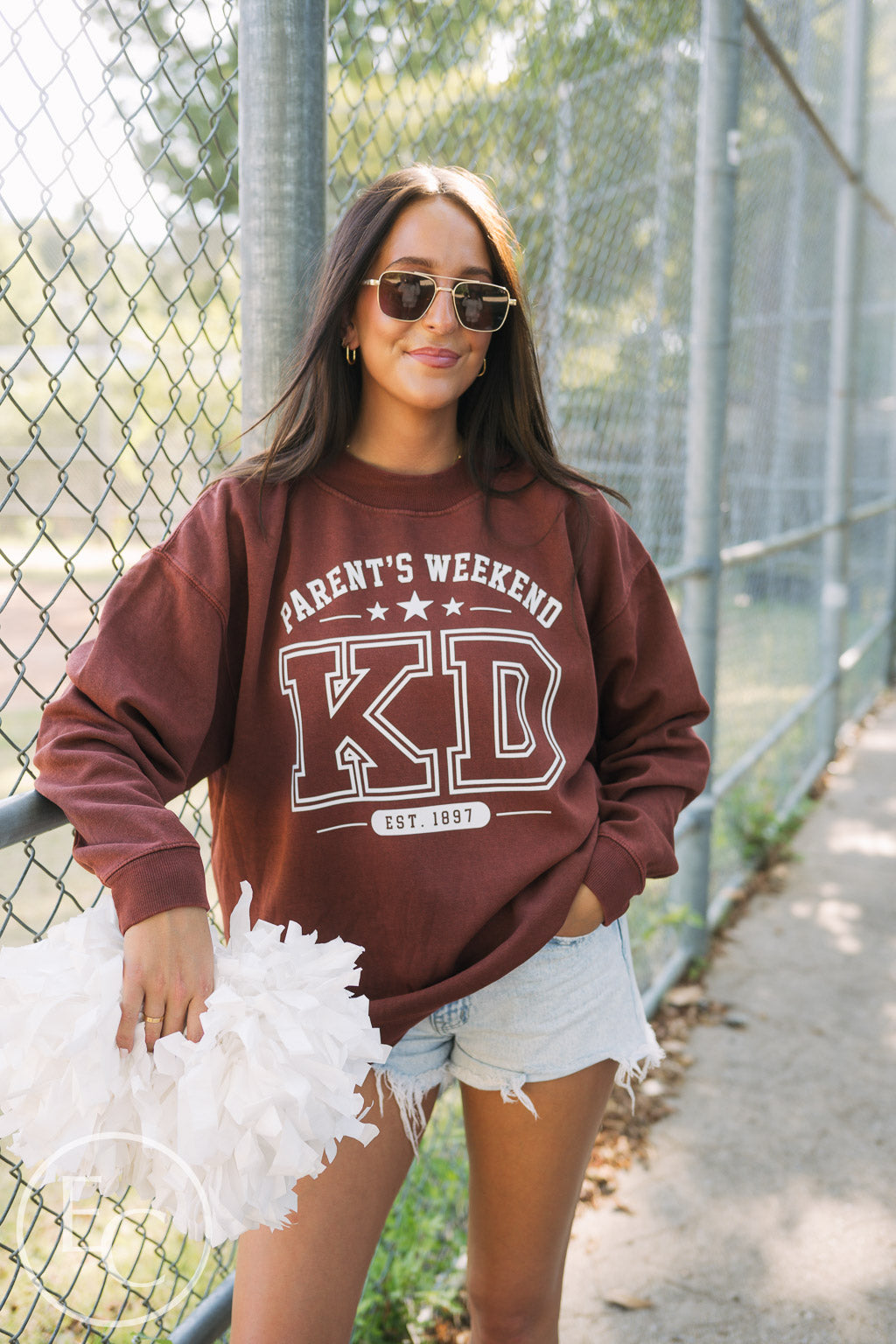 Kappa Delta Parents Weekend Dark Maroon Mockneck