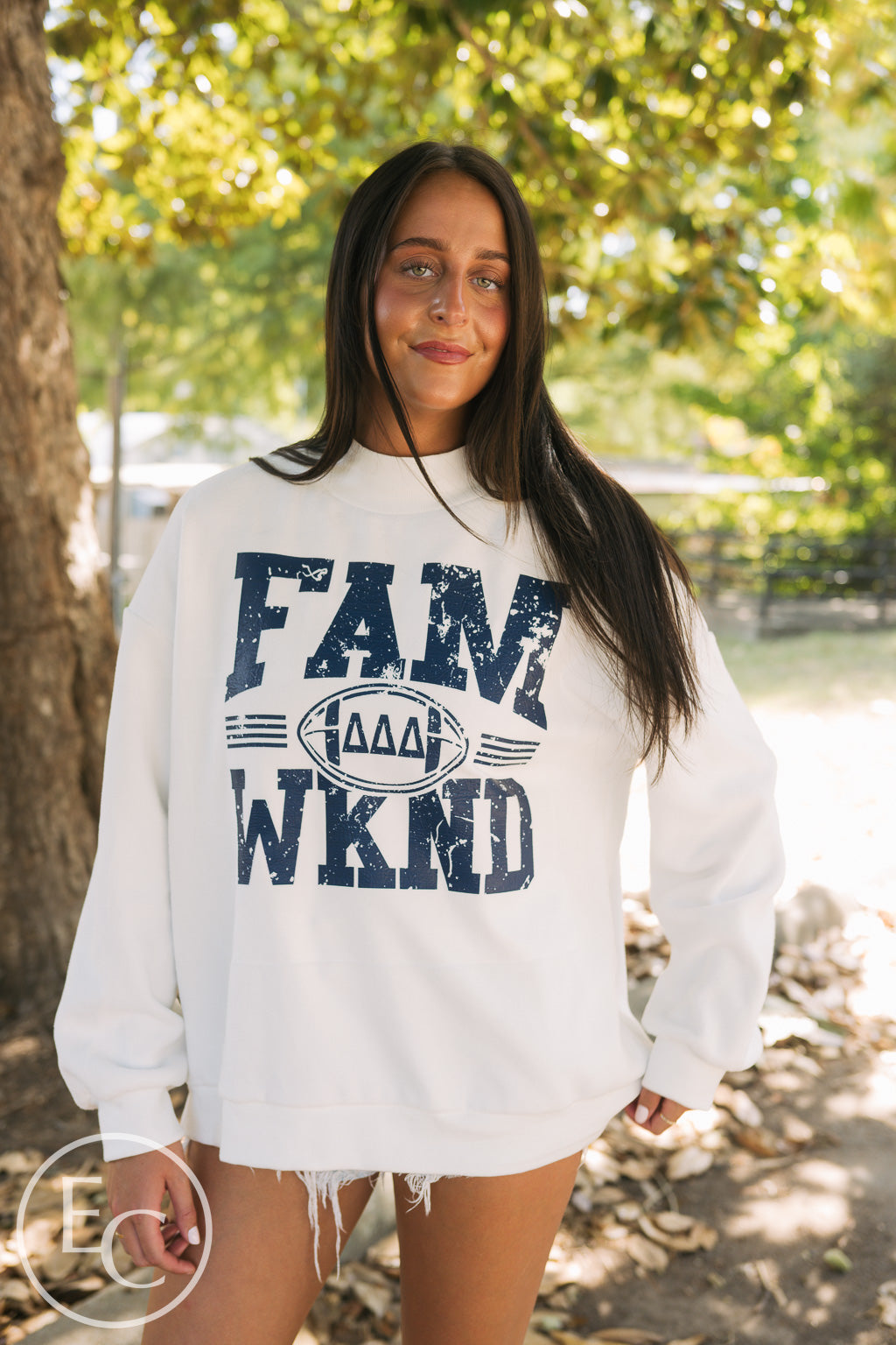 Tri Delta Fam Weekend Reversible Mockneck