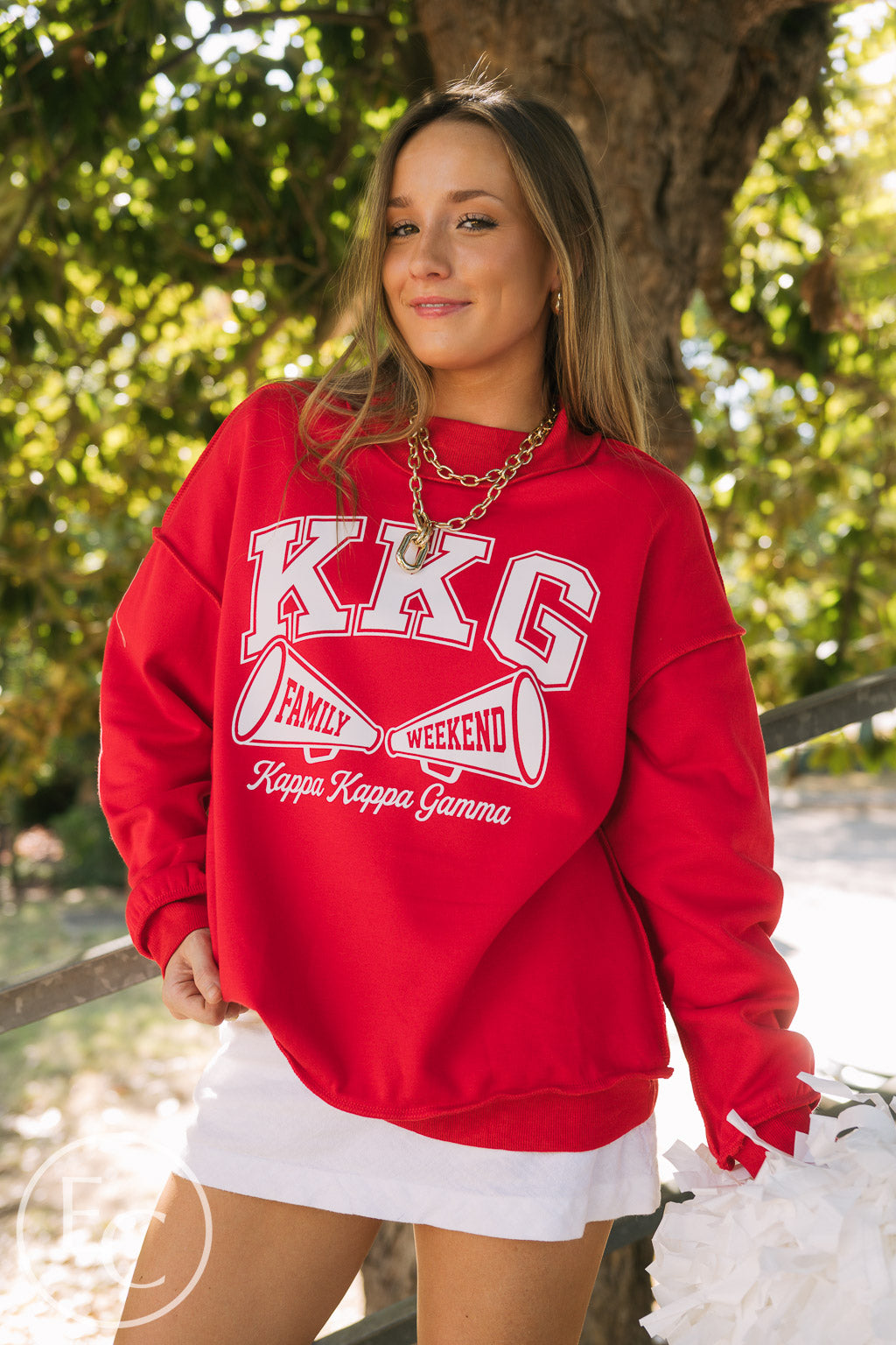 KKG Red Family Weekend Mockneck