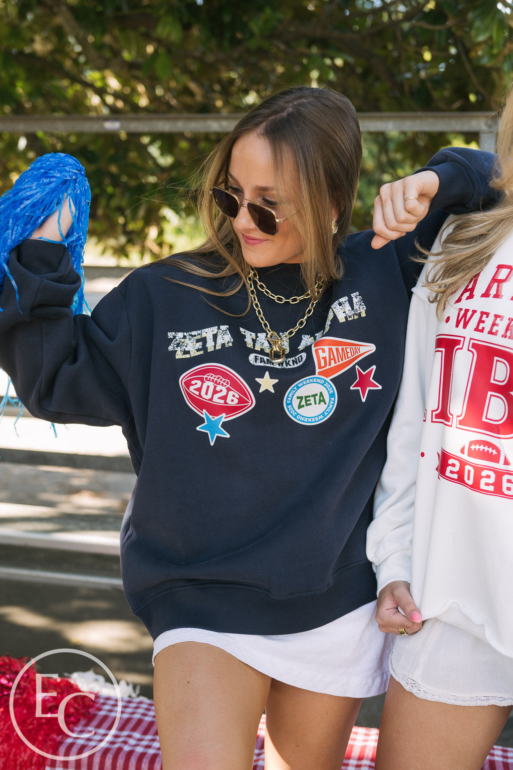 Zeta Tau Alpha Patchwork Family Weekend Mockneck