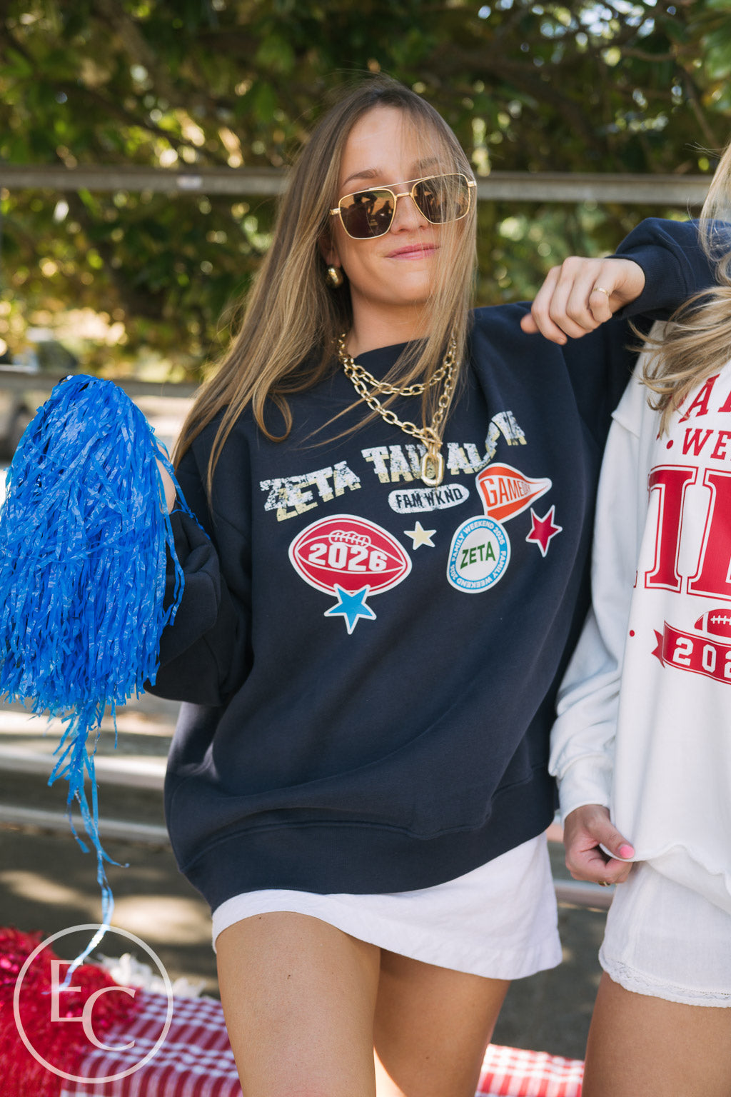 Zeta Tau Alpha Patchwork Family Weekend Mockneck