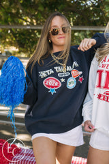 Zeta Tau Alpha Patchwork Family Weekend Mockneck