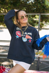 Zeta Tau Alpha Patchwork Family Weekend Mockneck