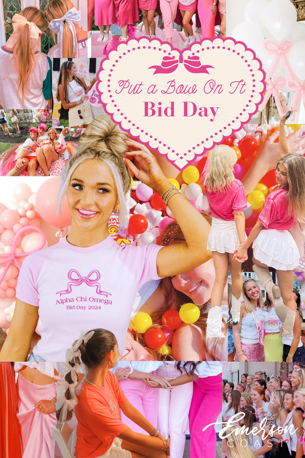 Alpha Chi Omega Bow Bid Day Raglan Tee