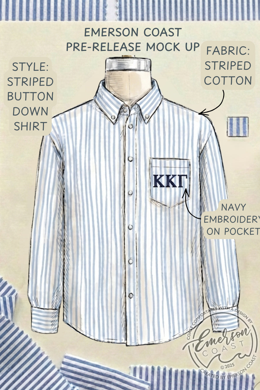 Emerson Coast Striped Button Down Shirt