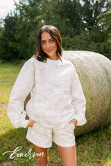 Emerson Coast White Camo Crewneck & Shorts Set