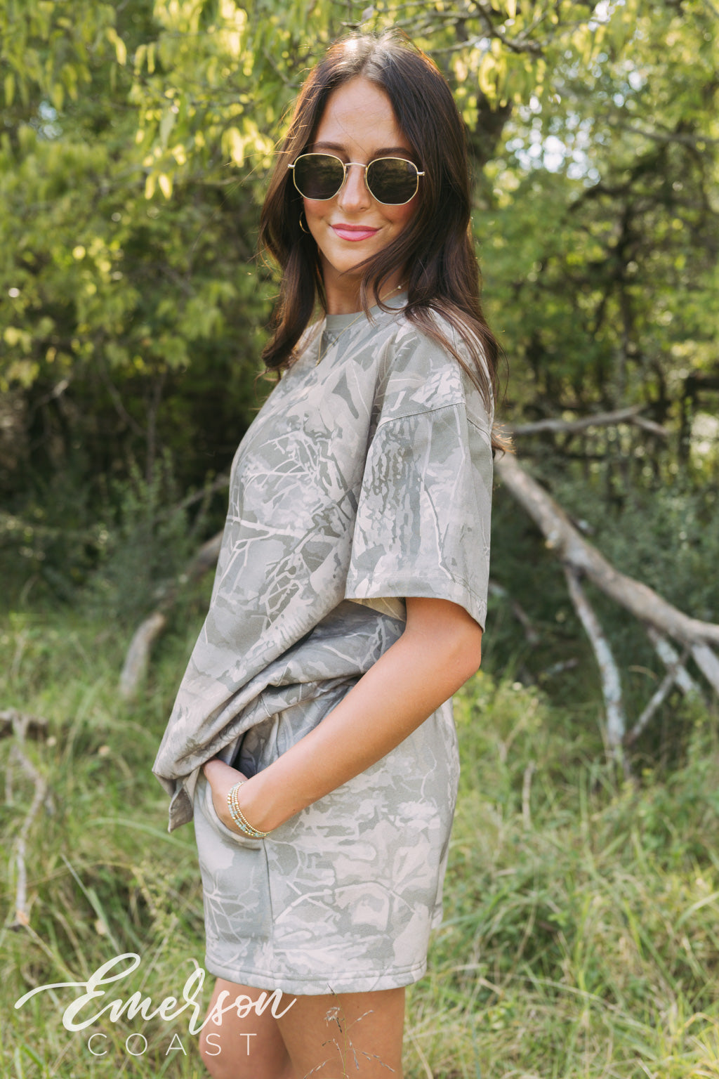 Emerson Coast Muted Camo Tshirt & Shorts Set