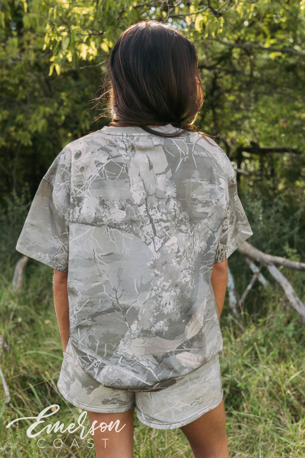 Emerson Coast Muted Camo Tshirt & Shorts Set