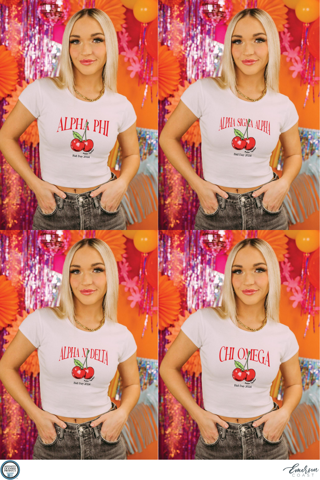 Cherry Bomb Bid Day Baby Tee
