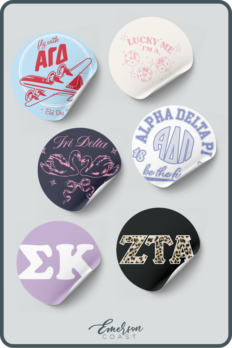 Sorority Circle Stickers