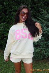 Phi Mu Vintage Varsity Mockneck