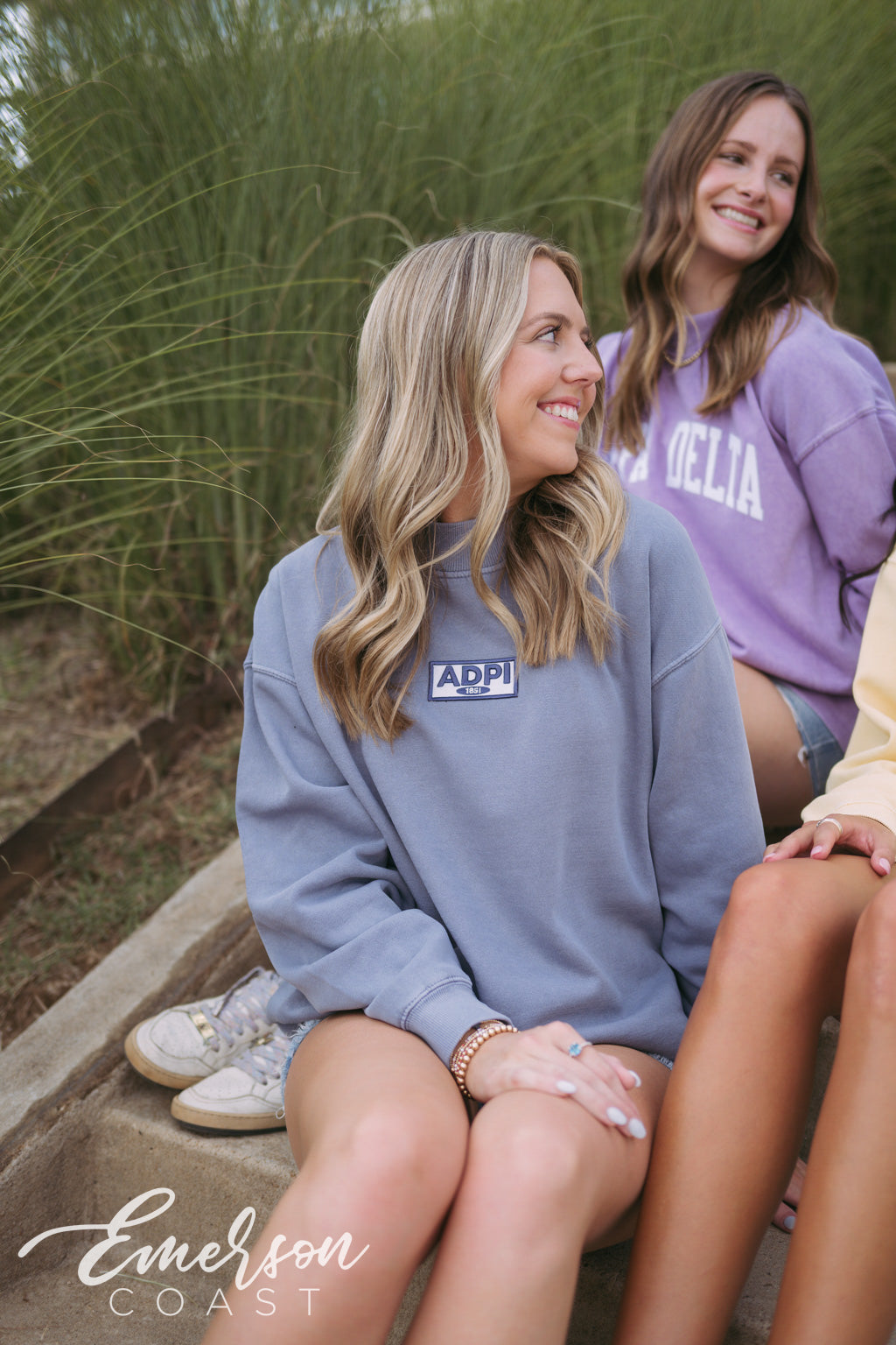 ADPi Puff Patch Mock Neck Sweatshirt