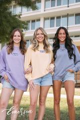 ADPi Puff Patch Mock Neck Sweatshirt