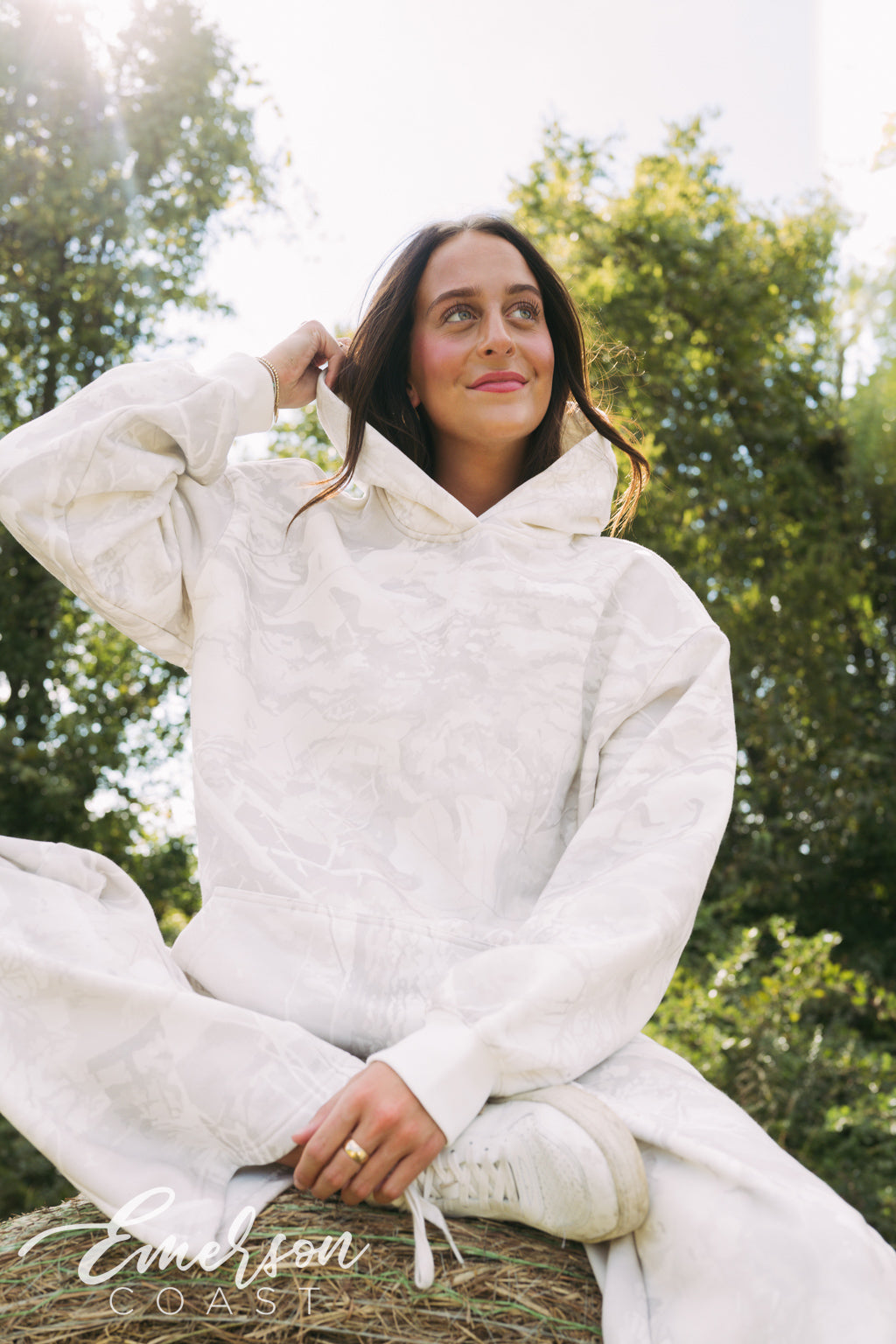 Emerson Coast White Camo Hoodie & Wide Leg Pants