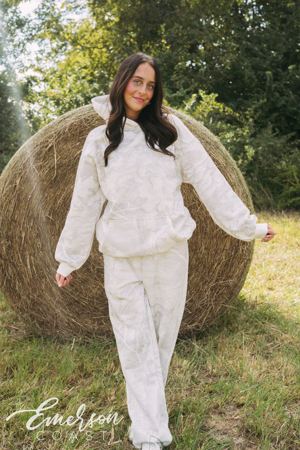Emerson Coast White Camo Hoodie & Wide Leg Pants