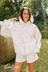 Emerson Coast White Camo Hoodie & Shorts Set
