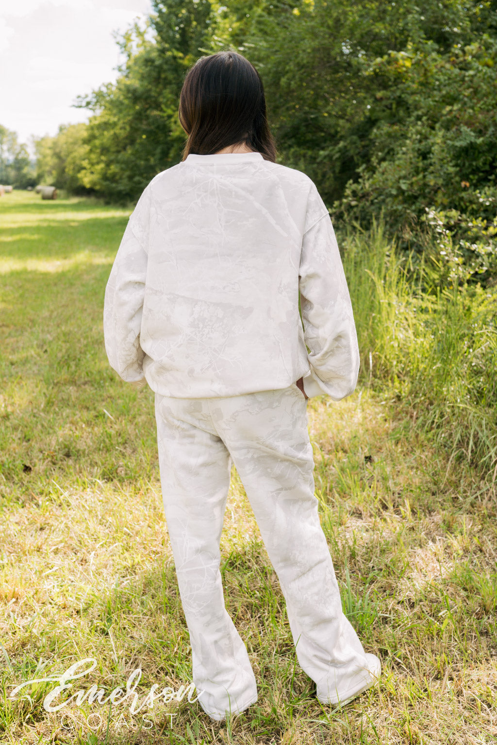 Emerson Coast White Camo Crewneck & Wide Leg Pants