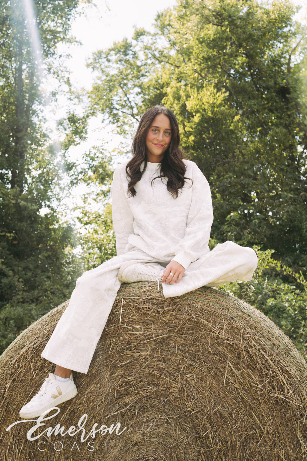 Emerson Coast White Camo Crewneck & Wide Leg Pants