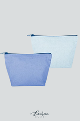 Colored Canvas MakeUp Bag
