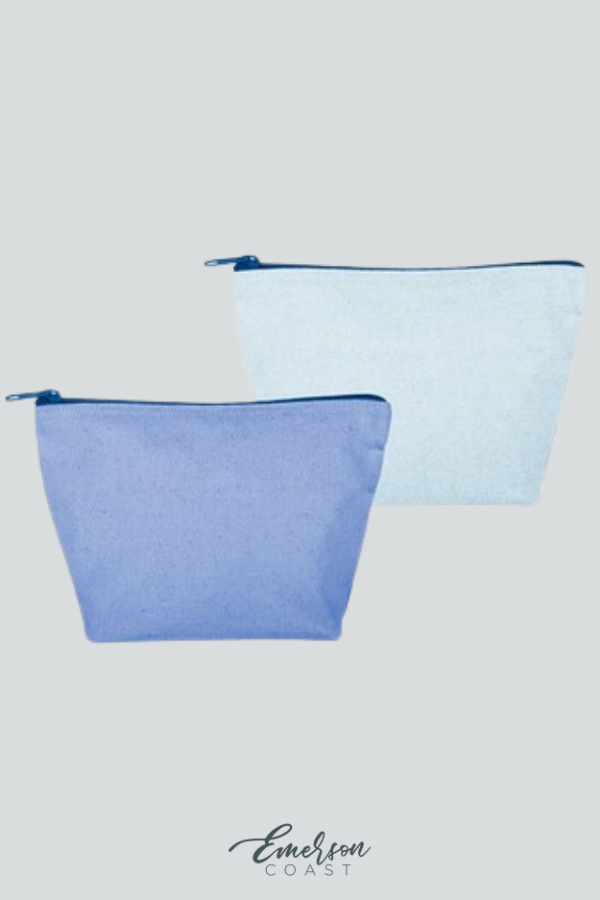 Colored Canvas MakeUp Bag