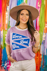 Tri Sigma Learn Lead Give Colorblock Ringer