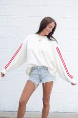 Chicka-d Striped Mockneck