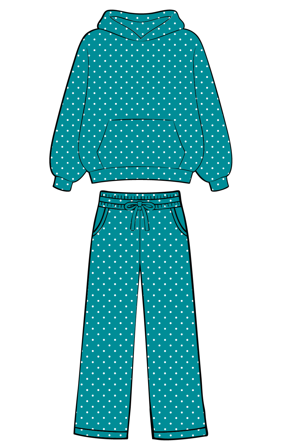 Teal Polka Dot