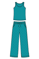 Teal Polka Dot