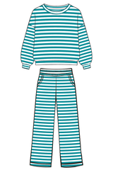Teal Striped