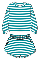 Teal Striped