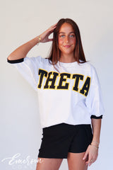 Theta Black and Gold Greek Letter Jersey