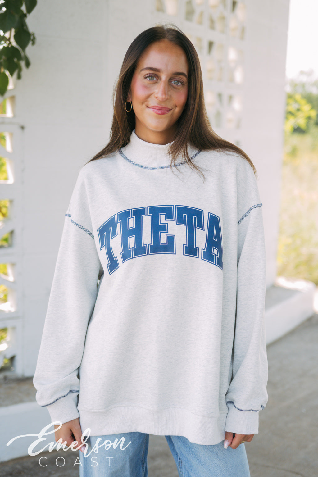 Theta PR Stitched Mock Neck Sweatshirt