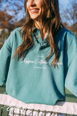 Kappa Alpha Theta Emerald Oversized Collared Crew