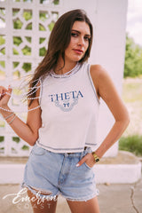 Theta Bow Bid Day Stitched Tank