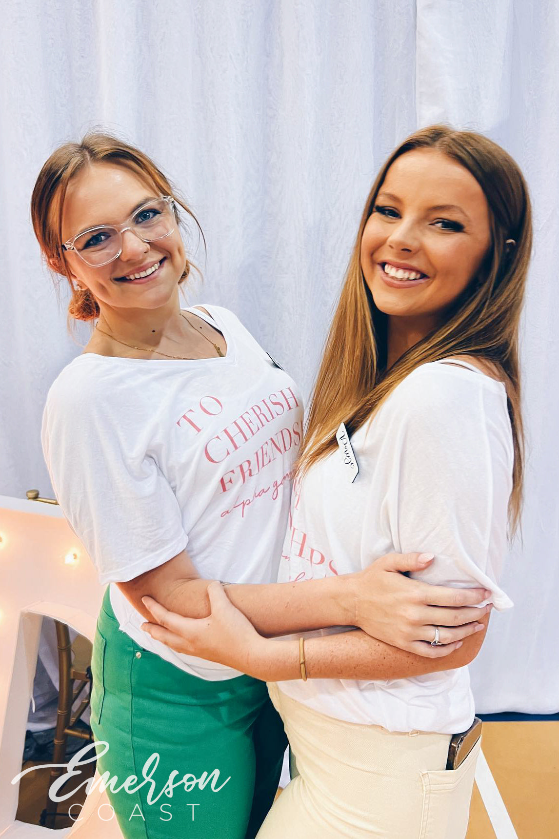 Alpha Gamma Delta To Cherish Friendships Vneck Tee