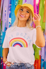 Delta Delta Delta PR Simple Rainbow Tee