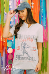 Tri Delta Baseball Short Sleeve Henley