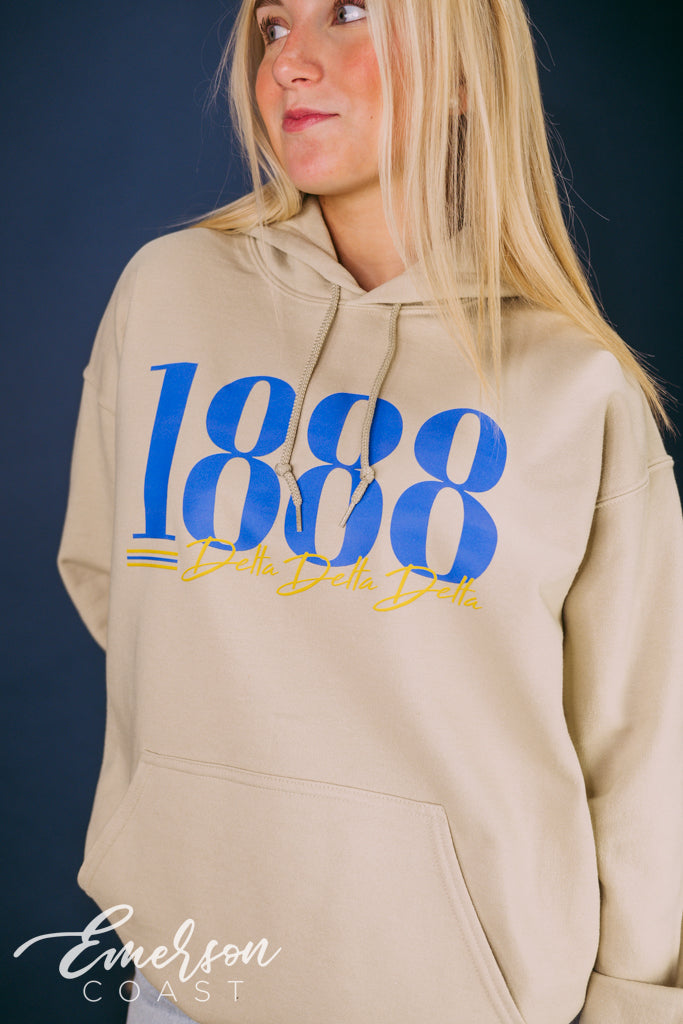Tri Delta Established Date Hoodie